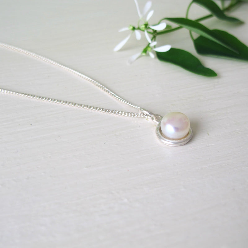 Winter Moon Pearl Necklace