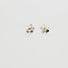 A five petal flower stud earring. Hand textured petals and gold balls in the centre of the flower